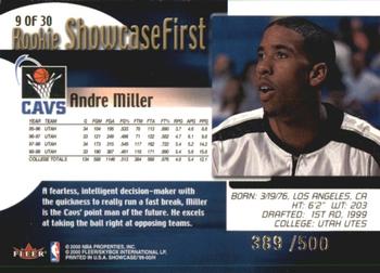 1999-00 Flair Showcase - Rookie Showcase #9 Andre Miller Back