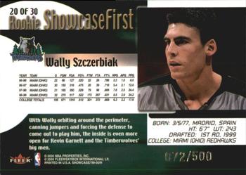 1999-00 Flair Showcase - Rookie Showcase #20 Wally Szczerbiak Back