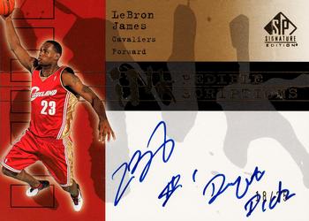 2003-04 SP Signature Edition - INKcredible INKscriptions #II-LJ LeBron James Front