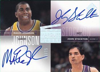 2003-04 SP Signature Edition - Marquee Marks #MM-JS Magic Johnson / John Stockton Front