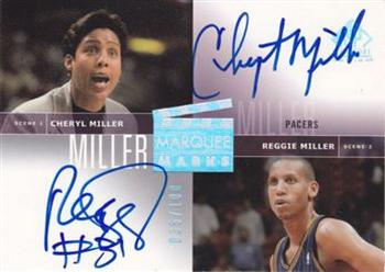 2003-04 SP Signature Edition - Marquee Marks #MM-MM Cheryl Miller / Reggie Miller Front