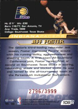 1999-00 Fleer Focus #108 Jeff Foster Back