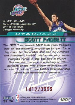 1999-00 Fleer Focus #120 Scott Padgett Back