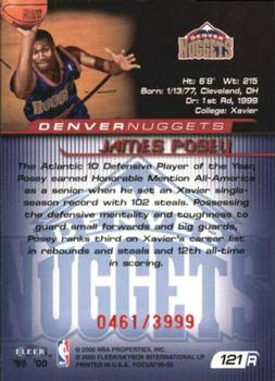 1999-00 Fleer Focus #121 James Posey Back