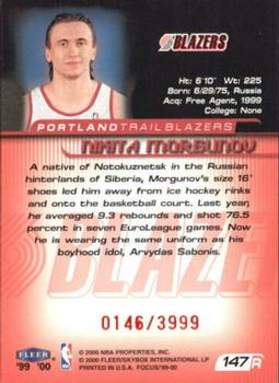 1999-00 Fleer Focus #147 Nikita Morgunov Back