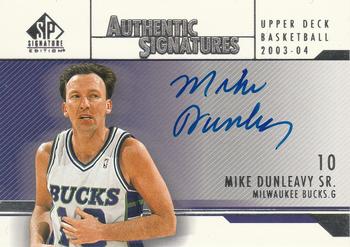 2003-04 SP Signature Edition - Authentic Signatures #AS-DU Mike Dunleavy Front