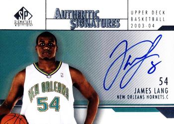 2003-04 SP Signature Edition - Authentic Signatures #AS-JL James Lang Front