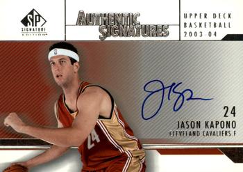 2003-04 SP Signature Edition - Authentic Signatures #AS-KO Jason Kapono Front