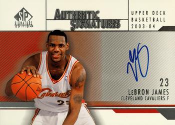 2003-04 SP Signature Edition - Authentic Signatures #AS-LJ LeBron James Front