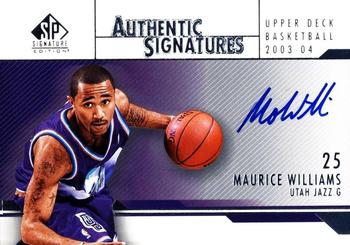 2003-04 SP Signature Edition - Authentic Signatures #AS-MW Maurice Williams Front