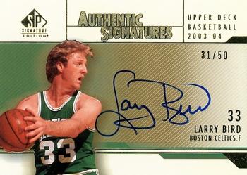 2003-04 SP Signature Edition - Authentic Signatures Gold #AS-LB Larry Bird Front