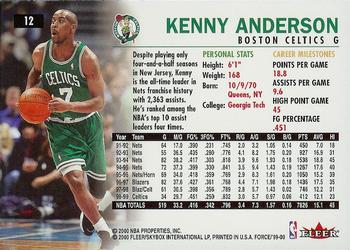 1999-00 Fleer Force #12 Kenny Anderson Back