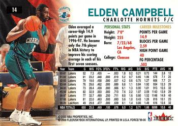 1999-00 Fleer Force #14 Elden Campbell Back