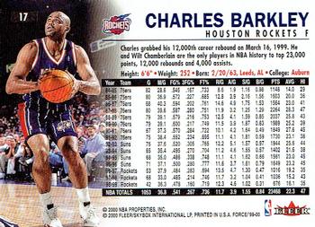 1999-00 Fleer Force #17 Charles Barkley Back