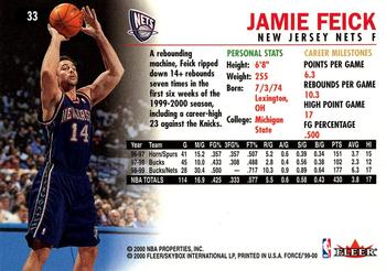 1999-00 Fleer Force #33 Jamie Feick Back