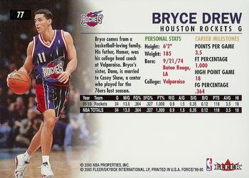 1999-00 Fleer Force #77 Bryce Drew Back