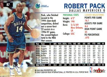 1999-00 Fleer Force #87 Robert Pack Back