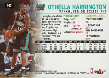 1999-00 Fleer Force #107 Othella Harrington Back