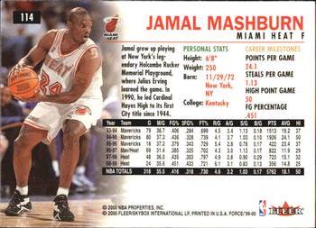 1999-00 Fleer Force #114 Jamal Mashburn Back
