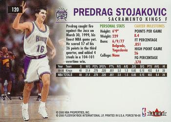 1999-00 Fleer Force #120 Predrag Stojakovic Back