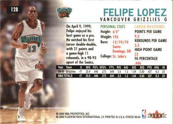 1999-00 Fleer Force #128 Felipe Lopez Back
