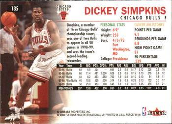 1999-00 Fleer Force #135 Dickey Simpkins Back