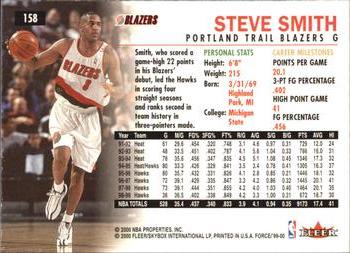 1999-00 Fleer Force #158 Steve Smith Back