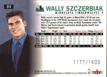 1999-00 Fleer Force #212 Wally Szczerbiak Back