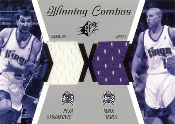 2003-04 SPx - Winning Materials Combos #WC3 Peja Stojakovic / Mike Bibby Front