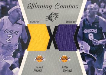 2003-04 SPx - Winning Materials Combos #WC22 Derek Fisher / Kobe Bryant Front