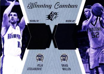 2003-04 SPx - Winning Materials Combos #WC28 Peja Stojakovic / Brad Miller Front