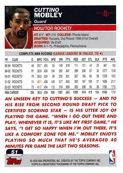 2003-04 Topps - Factory Set #51 Cuttino Mobley Back