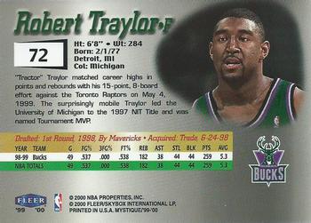 1999-00 Fleer Mystique #72 Robert Traylor Back