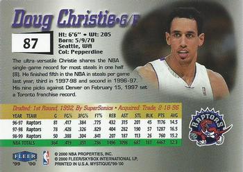 1999-00 Fleer Mystique #87 Doug Christie Back