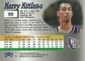 1999-00 Fleer Mystique #99 Kerry Kittles Back