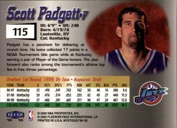 1999-00 Fleer Mystique #115 Scott Padgett Back