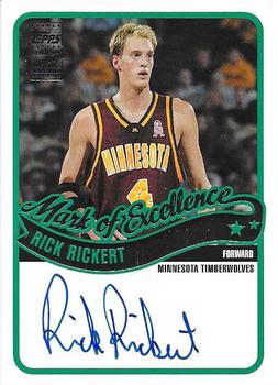 2003-04 Topps - Mark of Excellence Autographs #ME-RR Rick Rickert Front