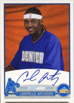 2003-04 Topps - Rookie Photo Shoot Autographs #TA-CA Carmelo Anthony Front