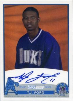 2003-04 Topps - Rookie Photo Shoot Autographs #TA-TF T.J. Ford Front