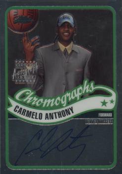 2003-04 Topps Chrome - Autographs #CA-CA Carmelo Anthony Front