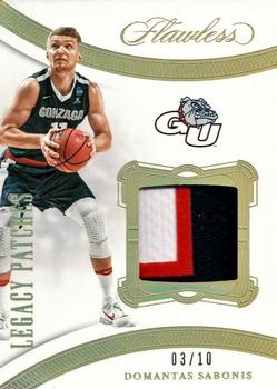 2020 Panini Flawless Collegiate - Legacy Patches Gold #LP-DM Domantas Sabonis Front