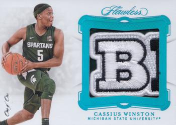 2020 Panini Flawless Collegiate - Patches Conference Logo #P-CW Cassius Winston Front