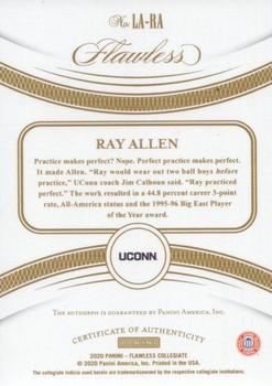 2020 Panini Flawless Collegiate - Legacy Autographs #LA-RA Ray Allen Back