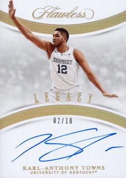 2020 Panini Flawless Collegiate - Legacy Autographs Gold #LA-KA Karl-Anthony Towns Front