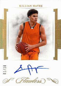 2020 Panini Flawless Collegiate - Rookie Autographs Gold #RA-KH Killian Hayes Front