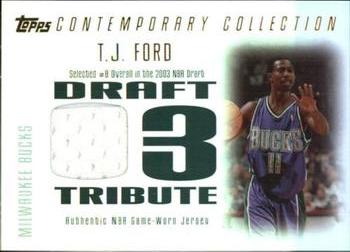 2003-04 Topps Contemporary Collection - Draft 03 Tribute #DT-TJF T.J. Ford Front