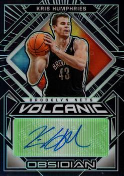 2020-21 Panini Obsidian - Volcanic Signatures Electric Etch Green #VOL-KRH Kris Humphries Front