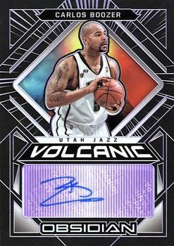2020-21 Panini Obsidian - Volcanic Signatures Electric Etch Purple #VOL-CBZ Carlos Boozer Front
