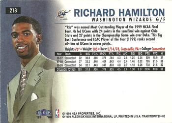 1999-00 Fleer Tradition #213 Richard Hamilton Back
