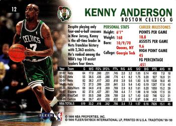 1999-00 Fleer Tradition #12 Kenny Anderson Back